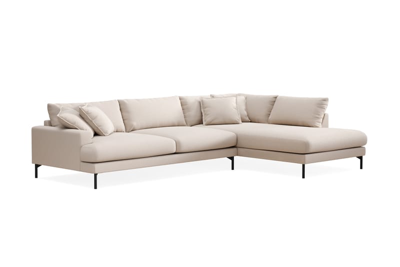 Menard Premium 5-istuttava Oikeakätinen L-muotoinen Syvä Leposohva Bouclélla - Vaalea beige - Huonekalut - Sohva - Divaanisohva