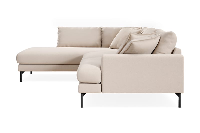 Menard Premium 5-istuttava Vasenkätinen L-muotoinen Syvä Leposohva Bouclélla - Vaalea beige - Huonekalut - Sohva - Divaanisohva
