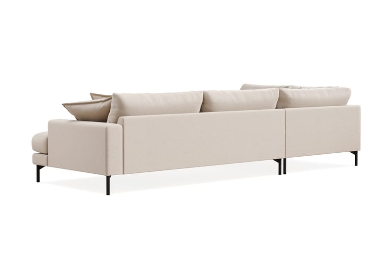 Menard Premium 5-istuttava Vasenkätinen L-muotoinen Syvä Leposohva Bouclélla - Vaalea beige - Huonekalut - Sohva - Divaanisohva
