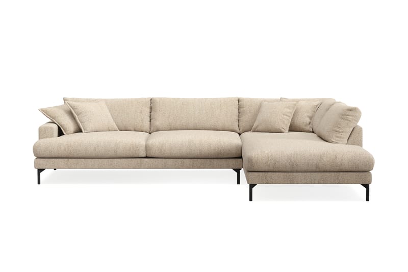 Menard Premium 5-istuttava Oikeakätinen L-muotoinen Syvä Leposohva Chenillellä - Beige - Huonekalut - Sohva - Divaanisohva