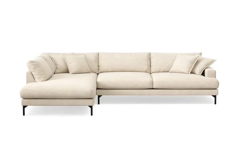 Menard Premium 5-istuttava vasenkätinen L-muotoinen syvä divaanisohva chenillestä - Beige - Huonekalut - Sohva - Divaanisohva