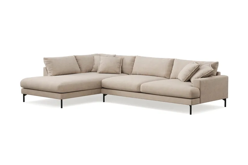 Menard Premium 5-istuttava vasenkätinen L-muotoinen syvä divaanisohva kankaasta - Beige - Huonekalut - Sohva - Divaanisohva