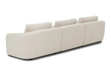Milano 5-istuttava pyöristetty vasenkätinen L-sohva matalalla selkänojalla, beige bouclé - Beige - Huonekalut - Sohva - Divaanisohva