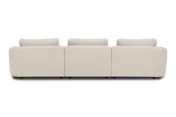 Milano 5-istuttava pyöristetty oikeakätinen L-sohva matalalla selkänojalla, beige bouclé - Beige - Huonekalut - Sohva - Divaanisohva