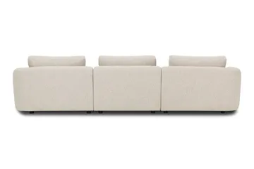 Milano 5-istuttava pyöristetty vasenkätinen L-sohva matalalla selkänojalla, beige bouclé - Beige - Huonekalut - Sohva - Divaanisohva