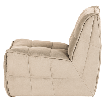 1-istuttava moduuli Cluster 105 cm - Beige - Huonekalut - Sohva - Moduulisohva