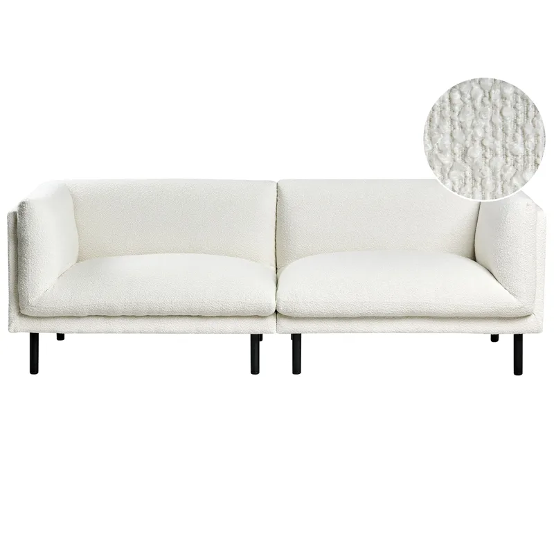 3-istuttava sohva Vorgod Bouclé, Off-White