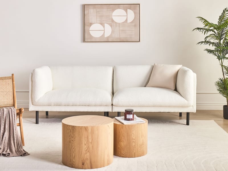3-istuttava sohva Vorgod Bouclé - Off-White - Huonekalut - Sohva - 3:n istuttava sohva