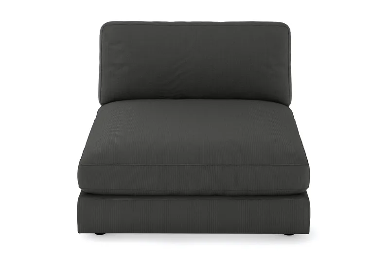 Arken 1-istuttava Divaanimoduuli Manchester-kankaalla - Tummanharmaa - Huonekalut - Sohva - Moduulisohva - Muut moduulisohvan moduulit