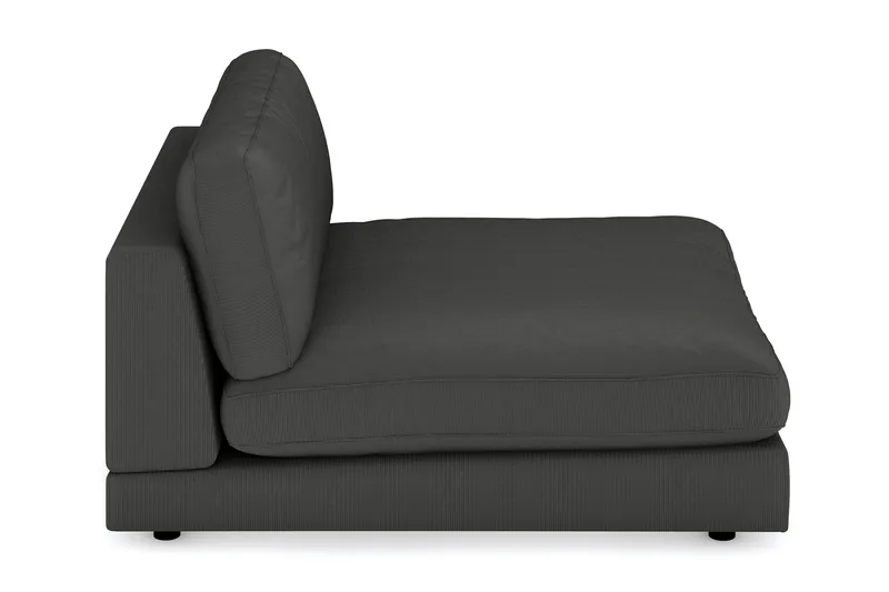 Arken 1-istuttava Divaanimoduuli Manchester-kankaalla - Tummanharmaa - Huonekalut - Sohva - Moduulisohva - Muut moduulisohvan moduulit