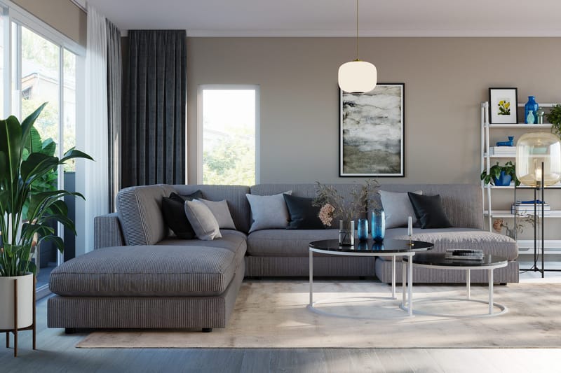 Arken 1-istuttava Divaanimoduuli Manchester-kankaalla - Tummanharmaa - Huonekalut - Sohva - Moduulisohva - Muut moduulisohvan moduulit