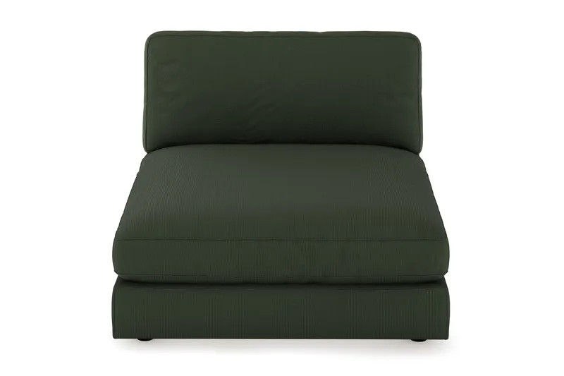 Arken 1-istuttava Divaanimoduuli Manchester-kankaalla - Tummanvihreä - Huonekalut - Sohva - Moduulisohva - Muut moduulisohvan moduulit