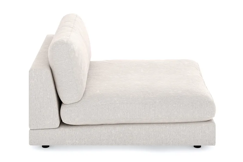 Arken 1-istuttava Divaanimoduuli Sametilla - Kermanvalkoinen - Huonekalut - Sohva - Moduulisohva - Muut moduulisohvan moduulit