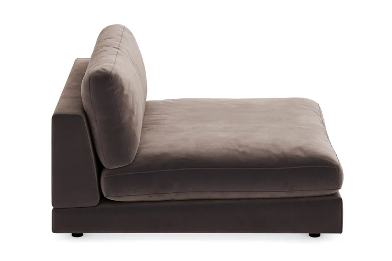 Arken 1-istuttava Divaanimoduuli Sametilla - Ruskea - Huonekalut - Sohva - Moduulisohva - Muut moduulisohvan moduulit