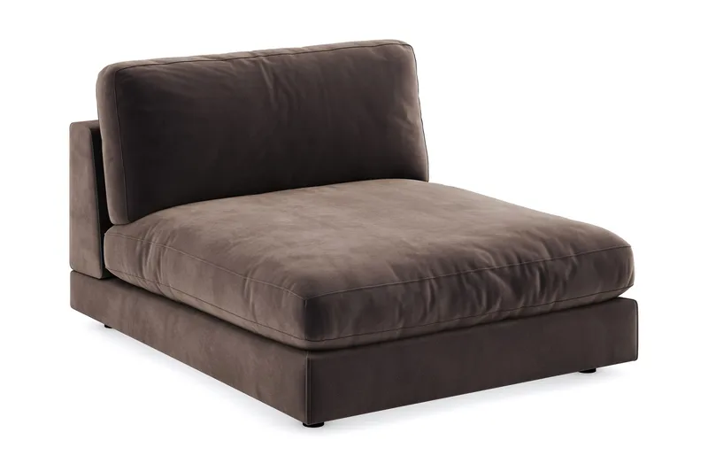 Arken 1-istuttava Divaanimoduuli Sametilla, Ruskea