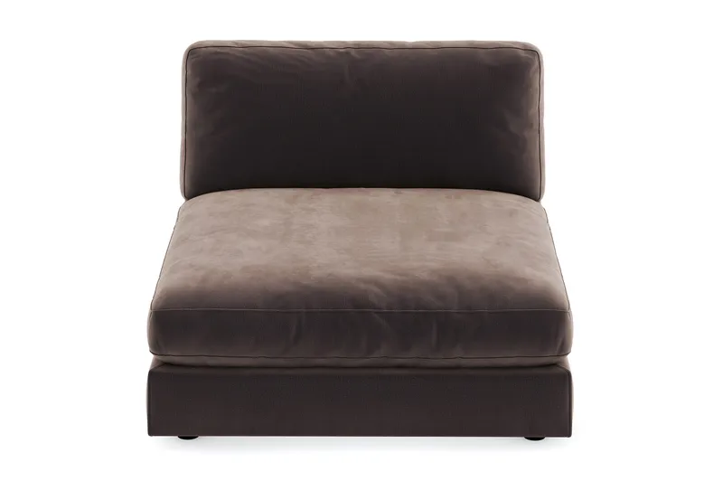 Arken 1-istuttava Divaanimoduuli Sametilla - Ruskea - Huonekalut - Sohva - Moduulisohva - Muut moduulisohvan moduulit