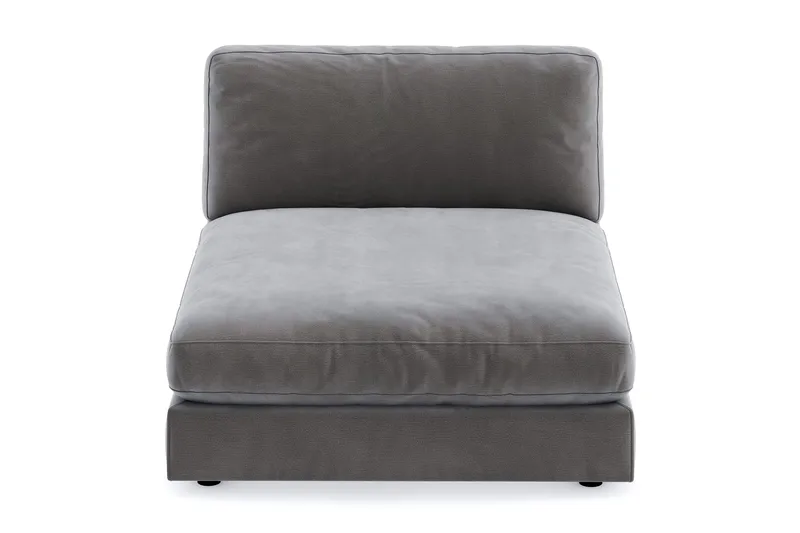 Arken 1-istuttava Divaanimoduuli Sametilla - Tummanharmaa - Huonekalut - Sohva - Moduulisohva - Muut moduulisohvan moduulit