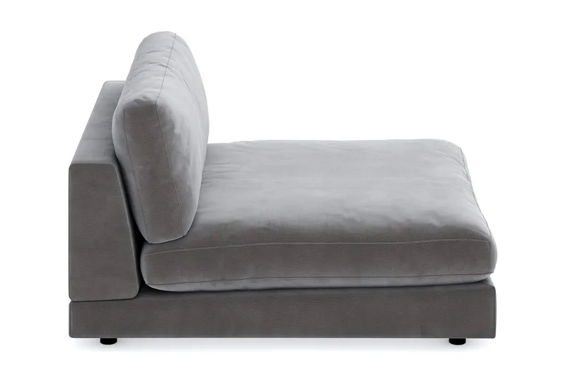 Arken 1-istuttava Divaanimoduuli Sametilla - Tummanharmaa - Huonekalut - Sohva - Moduulisohva - Muut moduulisohvan moduulit