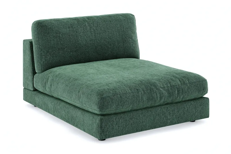 Arken 1-istuttava Divaanimoduuli Sametilla - Tummanvihreä - Huonekalut - Sohva - Moduulisohva - Muut moduulisohvan moduulit
