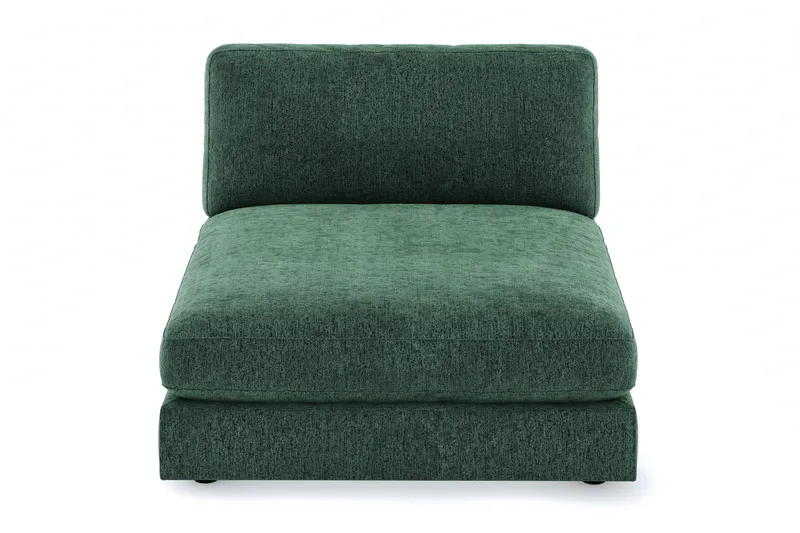 Arken 1-istuttava Divaanimoduuli Sametilla - Tummanvihreä - Huonekalut - Sohva - Moduulisohva - Muut moduulisohvan moduulit