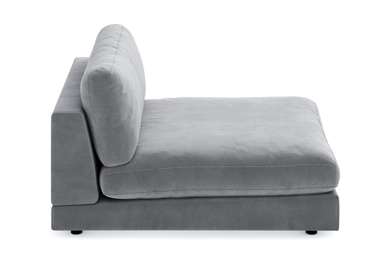 Arken 1-istuttava Divaanimoduuli Sametilla - Vaaleanharmaa - Huonekalut - Sohva - Moduulisohva - Muut moduulisohvan moduulit