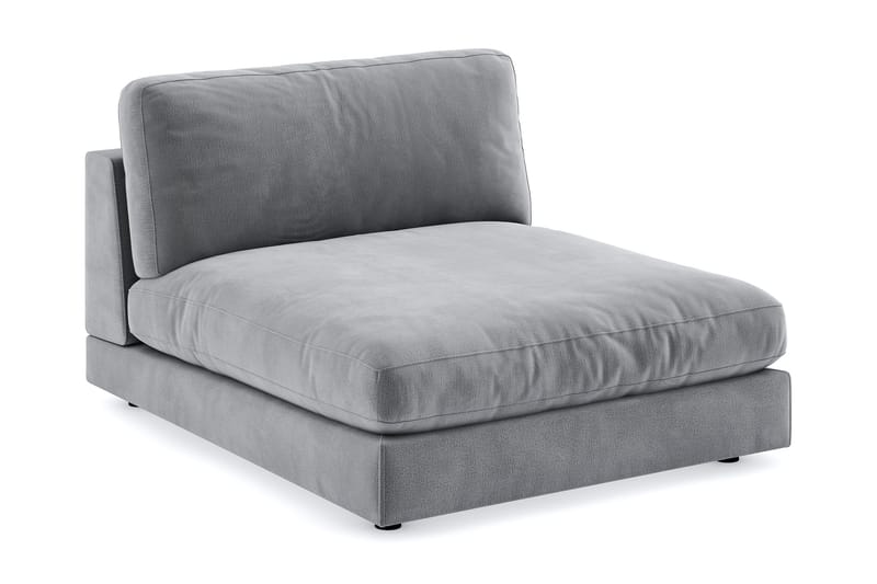 Arken 1-istuttava Divaanimoduuli Sametilla - Vaaleanharmaa - Huonekalut - Sohva - Moduulisohva - Muut moduulisohvan moduulit