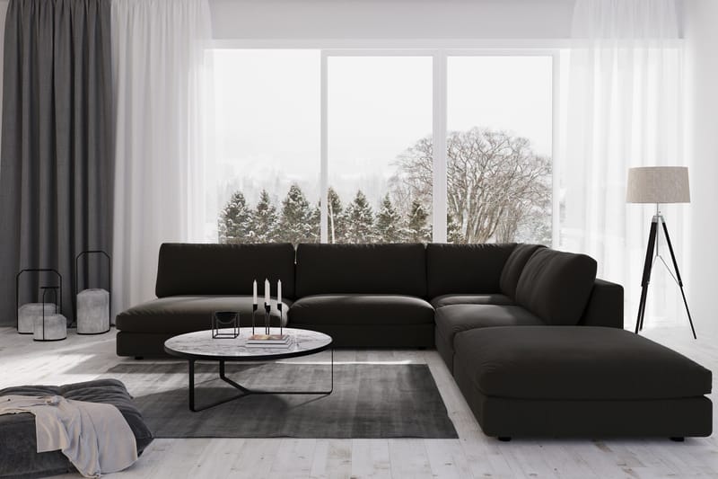Arken 1-istuttava Keskimoduuli Kankaalla 70 cm leveä - Musta - Huonekalut - Sohva - Moduulisohva