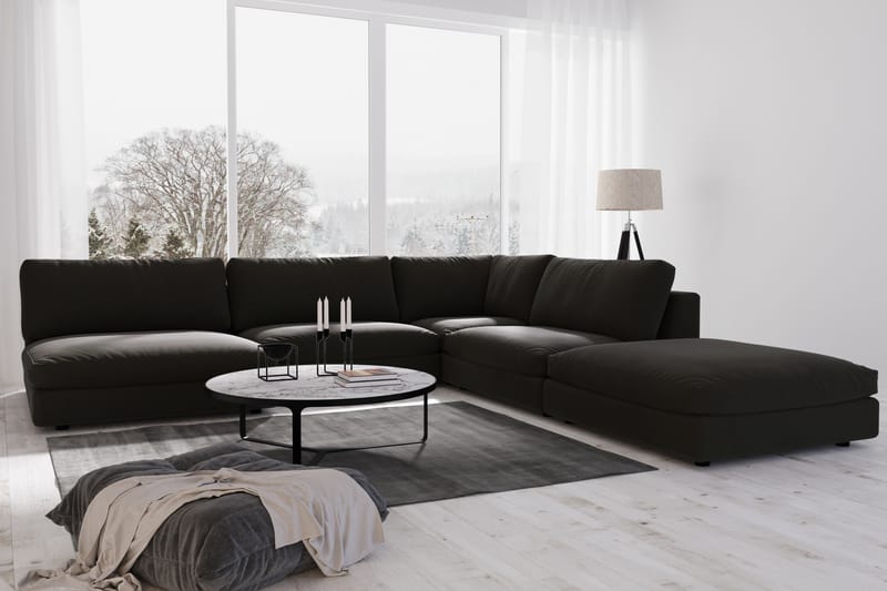 Arken 1-istuttava Keskimoduuli Kankaalla 70 cm leveä - Musta - Huonekalut - Sohva - Moduulisohva