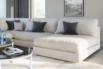 Arken 1-istuttava Keskimoduuli Kankaalla 90 cm leveä - Beige - Huonekalut - Sohva - Moduulisohva