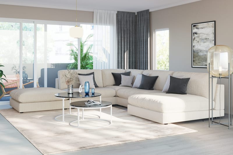 Arken 1-istuttava Keskimoduuli Manchester-kankaalla 90 cm leveä - Beige - Huonekalut - Sohva - Moduulisohva