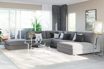 Arken 1-istuttava Keskimoduuli Sametilla 70 cm leveä - Vaaleanharmaa - Huonekalut - Sohva - Moduulisohva