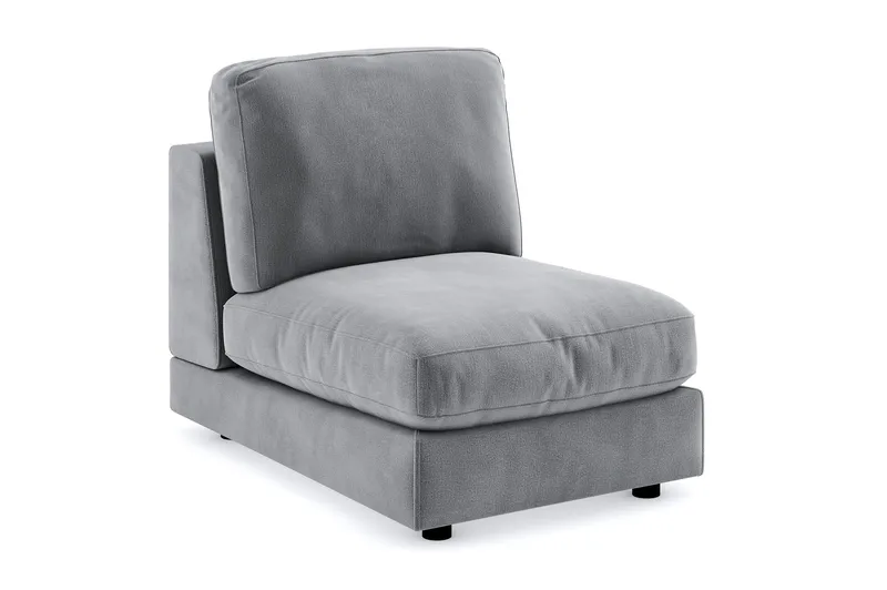 Arken 1-istuttava Keskimoduuli Sametilla 70 cm leveä, Vaaleanharmaa