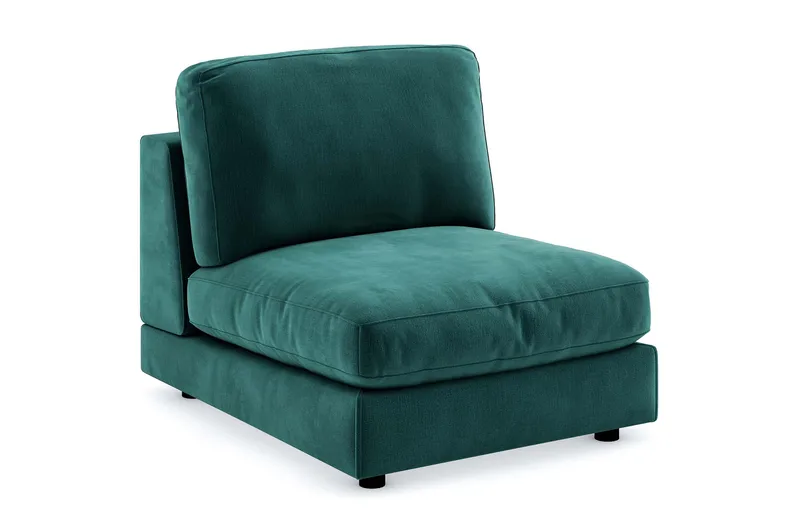 Arken 1-istuttava Keskimoduuli Sametilla 90 cm leveä - Vihreä - Huonekalut - Sohva - Moduulisohva
