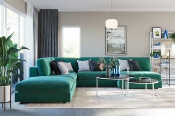 Arken 1-istuttava Keskimoduuli Sametilla 90 cm leveä - Vihreä - Huonekalut - Sohva - Moduulisohva