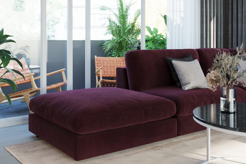 Arken 1-istuttava Keskimoduuli Sametilla 90 cm leveä - Violetti - Huonekalut - Sohva - Moduulisohva