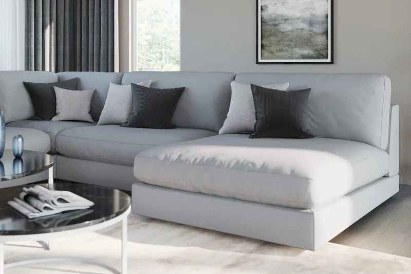 Arken 1-istuttava Kulmamoduuli Kankaalla - Harmaa - Huonekalut - Sohva - Moduulisohva - Kulmamoduuli