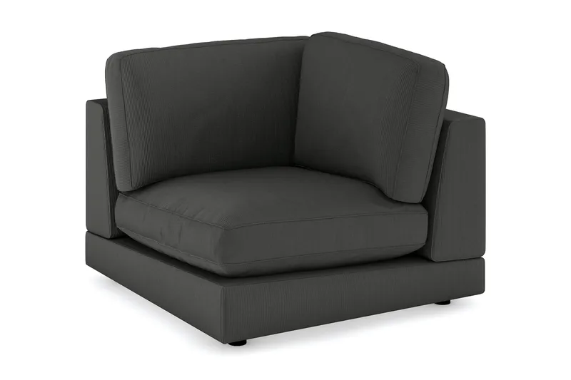 Arken 1-istuttava Kulmamoduuli Manchester-kankaalla, Tummanharmaa