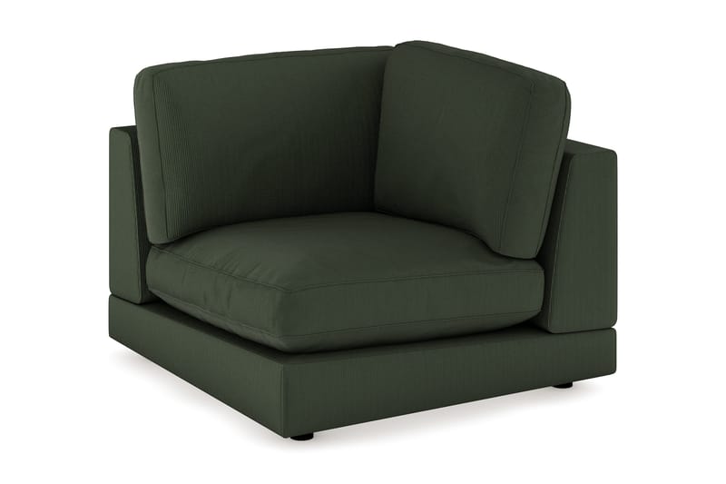 Arken 1-istuttava Kulmamoduuli Manchester-kankaalla, Tummanvihreä
