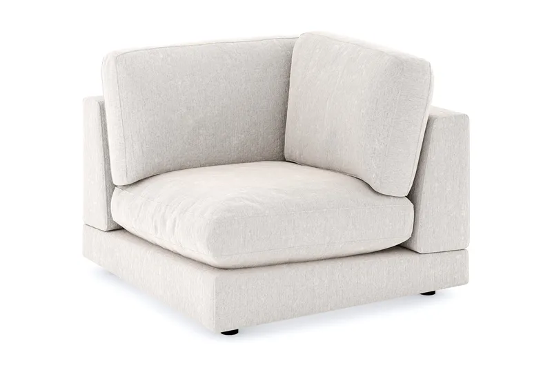 Arken 1-istuttava Kulmamoduuli Sametilla, Kermanvalkoinen