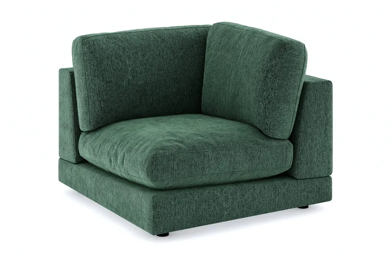 Arken 1-istuttava Kulmamoduuli Sametilla, Tummanvihreä
