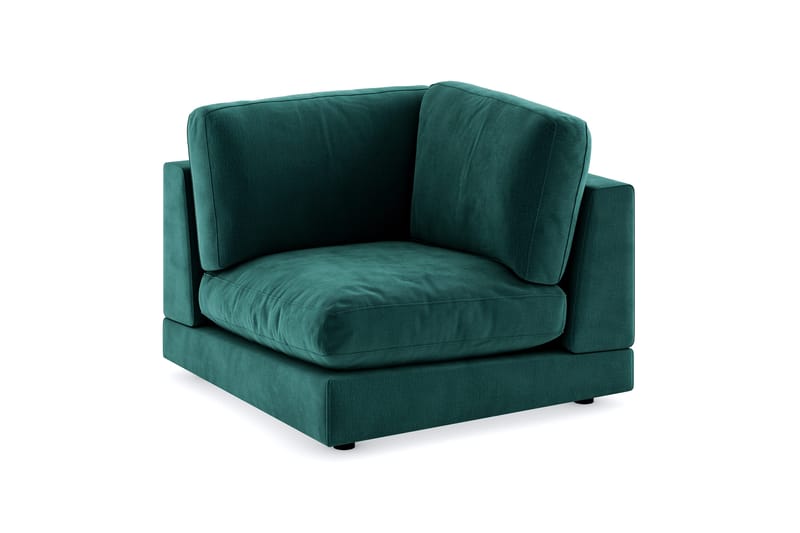 Arken 1-istuttava Kulmamoduuli Sametilla - Vihreä - Huonekalut - Sohva - Moduulisohva - Kulmamoduuli