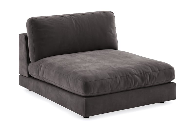 Arken 2-istuttava Divaanimoduuli Sametilla - Tummanharmaa - Huonekalut - Sohva - Moduulisohva - Muut moduulisohvan moduulit