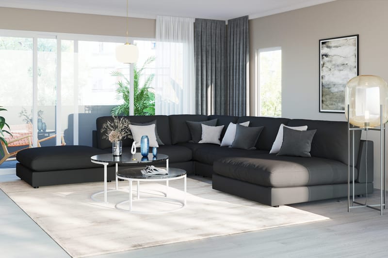 Arken 2-istuttava Keskimoduuli Kankaalla 120 cm leveä - Vaaleanharmaa - Huonekalut - Sohva - Moduulisohva