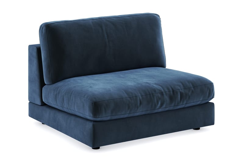 Arken 2-istuttava Keskimoduuli Sametilla 120 cm leveä, Sininen