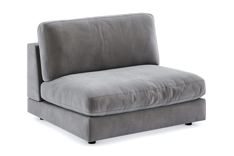 Arken 2-istuttava Keskimoduuli Sametilla 120 cm leveä - Tummanharmaa - Huonekalut - Sohva - Moduulisohva
