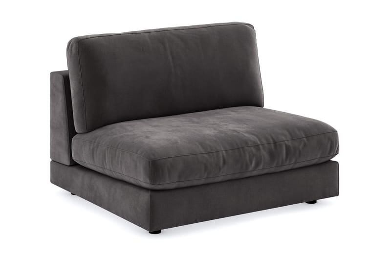 Arken 2-istuttava Keskimoduuli Sametilla 120 cm leveä - Tummanharmaa - Huonekalut - Sohva - Moduulisohva