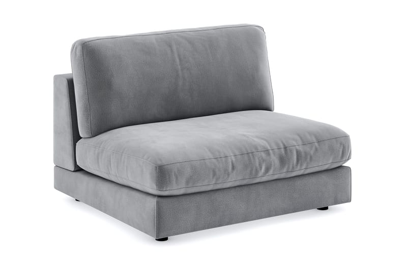 Arken 2-istuttava Keskimoduuli Sametilla 120 cm leveä - Vaaleanharmaa - Huonekalut - Sohva - Moduulisohva