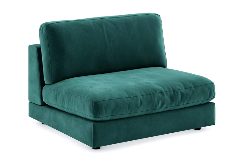 Arken 2-istuttava Keskimoduuli Sametilla 120 cm leveä - Vihreä - Huonekalut - Sohva - Moduulisohva