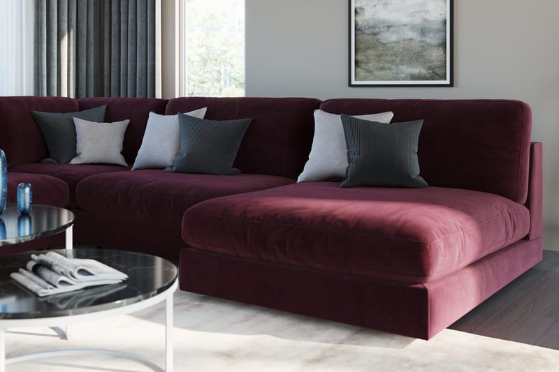 Arken 2-istuttava Keskimoduuli Sametilla 120 cm leveä - Violetti - Huonekalut - Sohva - Moduulisohva