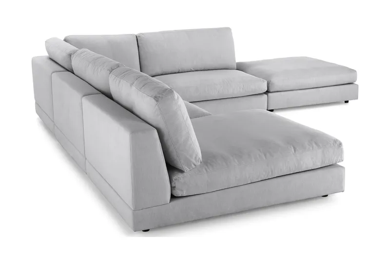 Arken 6-istuttava Käännettävä L-muotoinen Modulaarikulmasohva Divaanilla + Rahi Kankaalla - Harmaa - Huonekalut - Sohva - Moduulisohva - Moduulisohvakokonaisuus